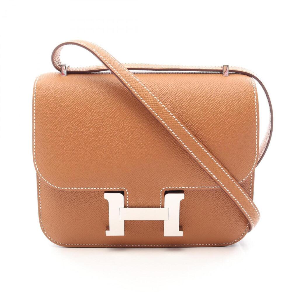 Hermes Constance 3 Mini Shoulder Bag/Handbag, Leather, Veau Epsom, Brown, Wom...